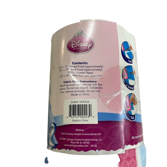 Disney Cinderella DIY Fleece Throw And Pillow Kits New - Picture 6 of 7